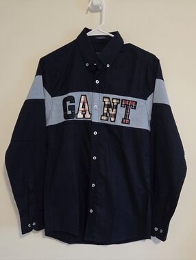Gant Navy Blue New Haven Oxford Regular Fit Button Down Shirt